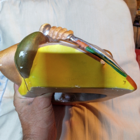 Bossons Chalkware Head Figurine 1967 Pathan Wall Plaque Mask - Picture 6 of 6